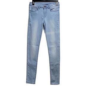 DIVIDED H&M Mid Rise Straight Leg Light Denim Five Pocket Jeans Women Size 6